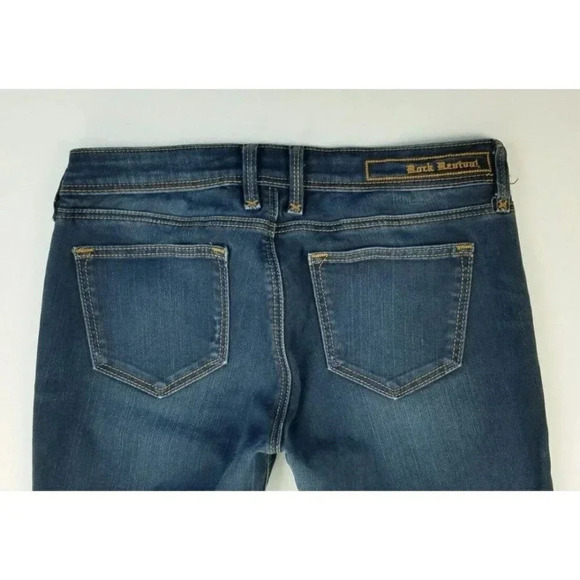 Rock By Rock Revival size 27X31 Carla Legging Embroidered Logo Blue Denim Jeans - Picture 8 of 12